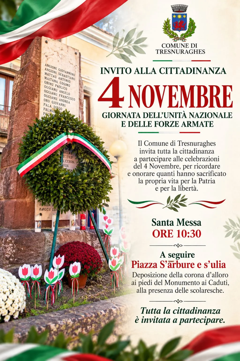 4 novembre - giornata dell'unità nazionale e delle forze armate