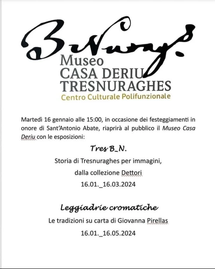 APERTURA MUSEO CASA DERIU DI TRESNURAGHES