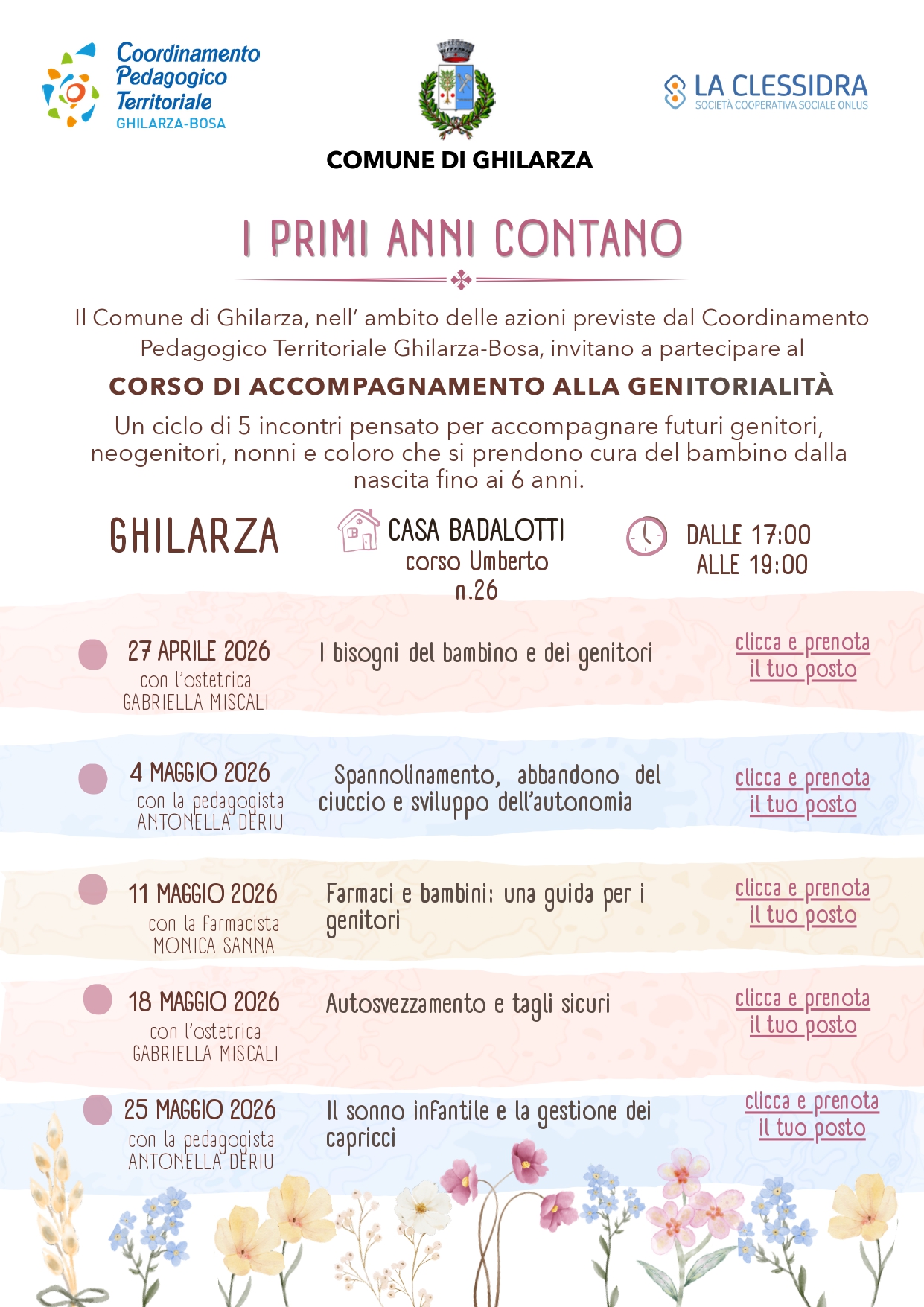 CORSO DI ACCOMPAGNAMENTO ALLA GENITORIALITA'