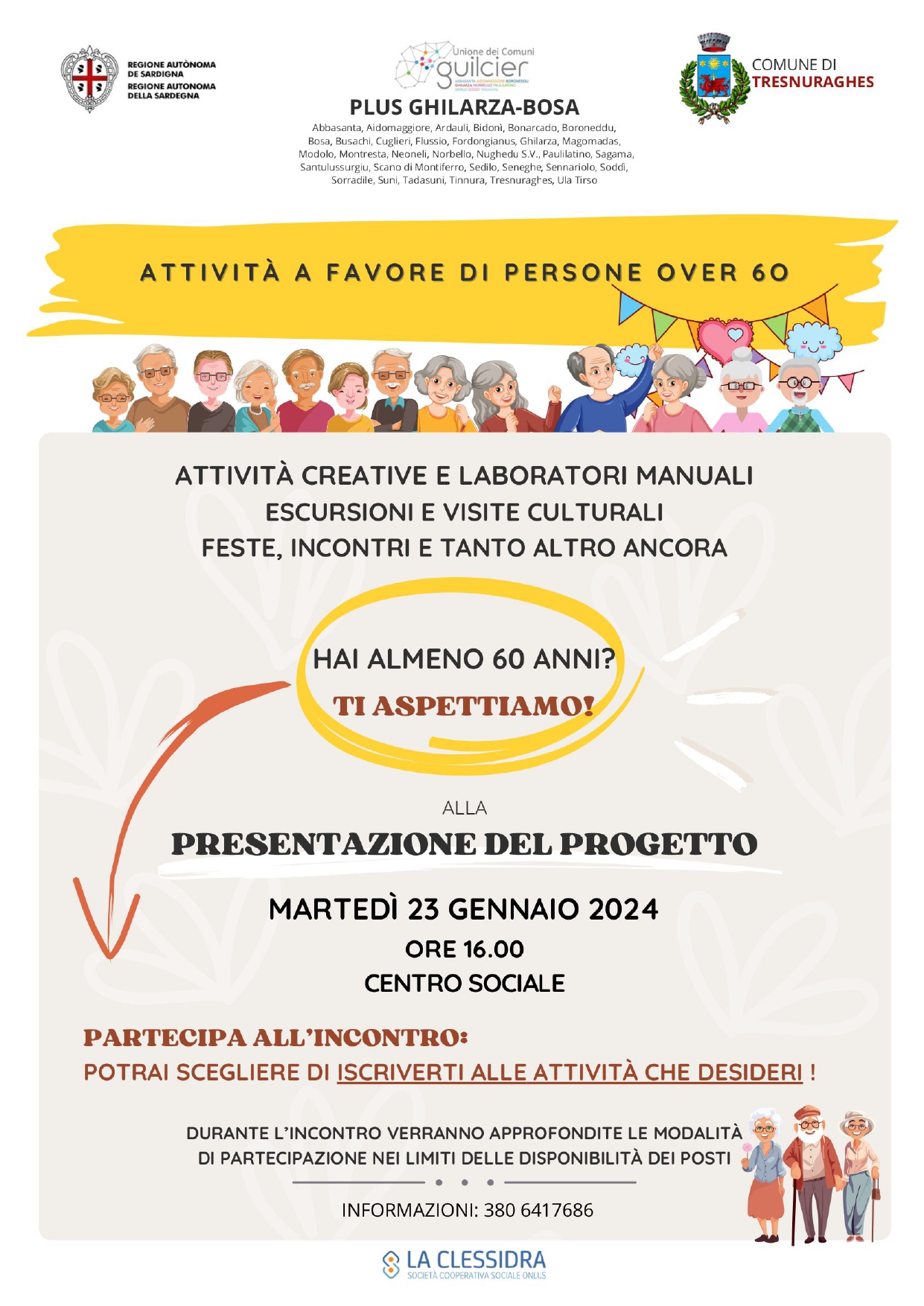 ATTIVITA'  A FAVORE DI PERSONE OVER 60