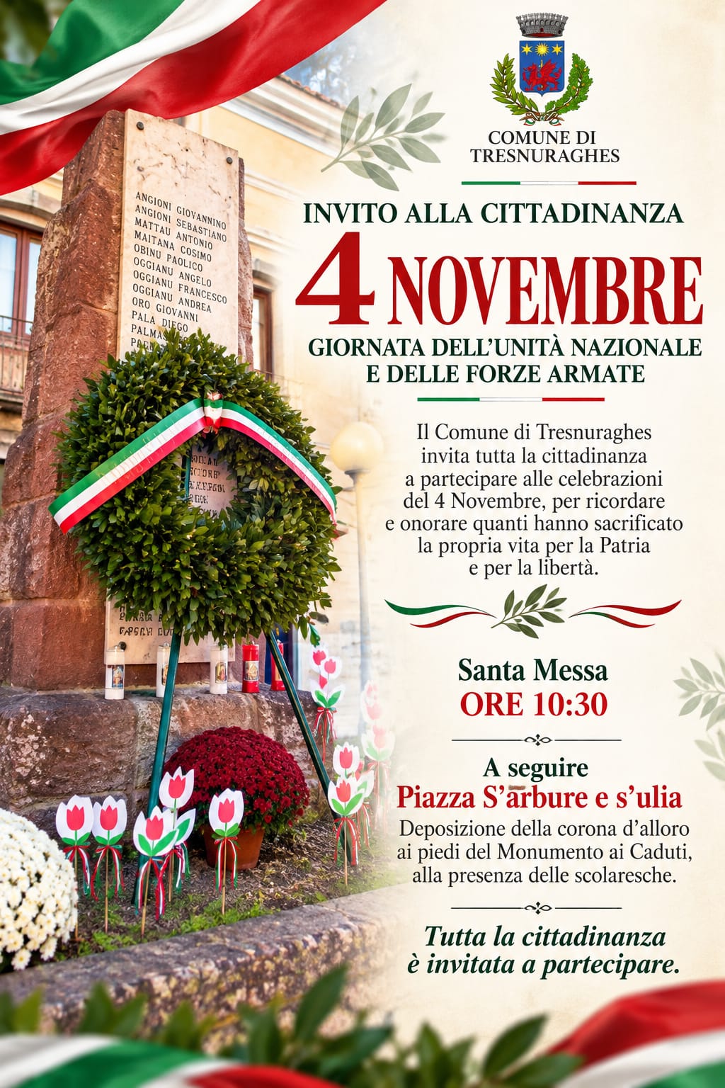 4 novembre - giornata dell'unità nazionale e delle forze armate